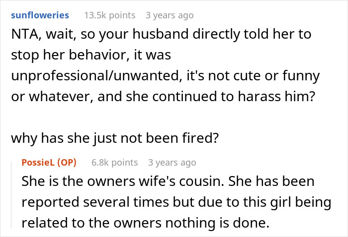 Workplace harassment ignored due to owner's family ties at office Workplace harassment ignored due to owner's family ties at office