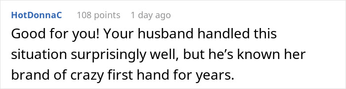 Comment admiring husband's handling of obsessive MIL situation Comment admiring husband's handling of obsessive MIL situation