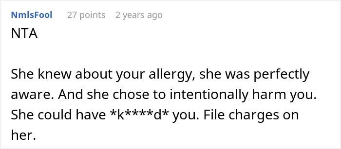Sister Thinks Woman's Allergy Is A Lie, Her "Test" Gets Her Arrested Sister Thinks Woman's Allergy Is A Lie, Her "Test" Gets Her Arrested