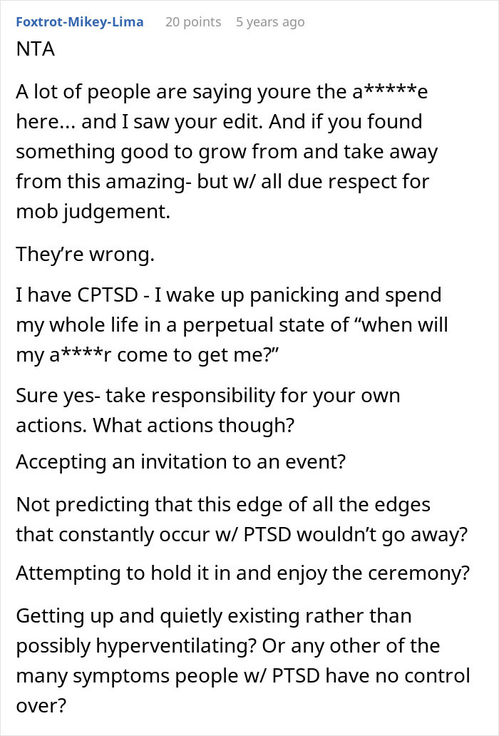 Personal PTSD experience related to panic attacks at social events Personal PTSD experience related to panic attacks at social events