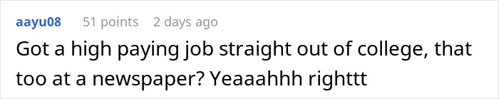 Comment excited about high paying newspaper job Comment excited about high paying newspaper job