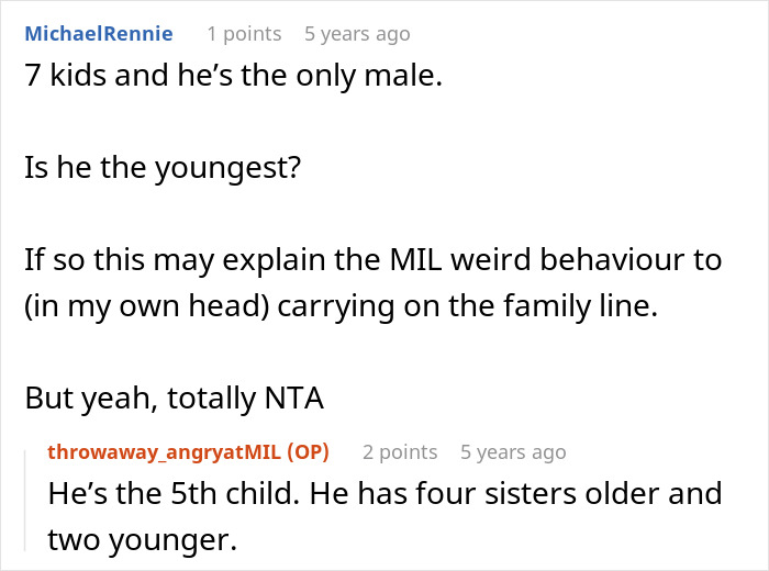 Discussion about MIL behavior and family dynamics with couple not having kids