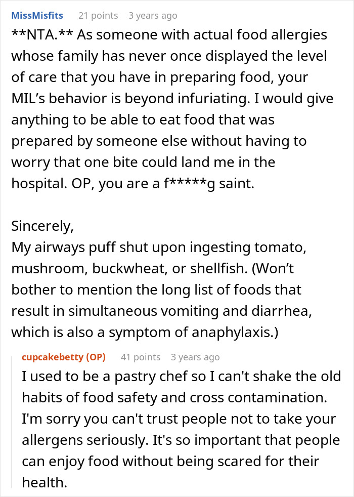 MIL Devours Mousse That DIL Made With Eggs And Salt, Shocked DIL Learns Her Allergies Were A Lie MIL Devours Mousse That DIL Made With Eggs And Salt, Shocked DIL Learns Her Allergies Were A Lie