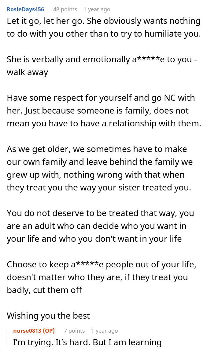 Advice on cutting off toxic sister and ending family ties during wedding conflict Advice on cutting off toxic sister and ending family ties during wedding conflict