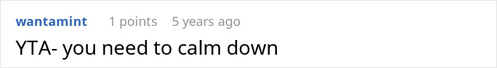 Comment saying YTA and advising to calm down about MIL refusing to listen and crossing boundaries