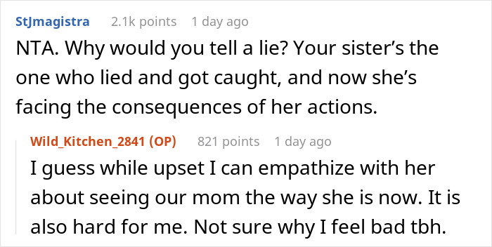 Online comment thread about sibling boycotting wedding and dementia Online comment thread about sibling boycotting wedding and dementia