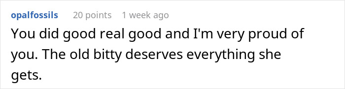 User praises woman for revenge on MIL User praises woman for revenge on MIL