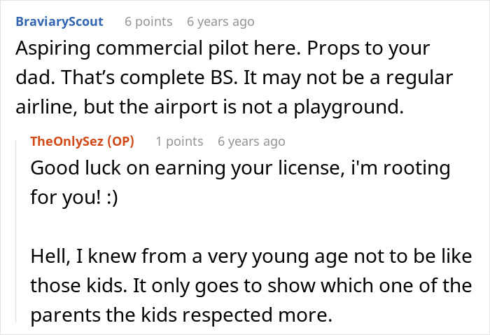 Aspiring pilot advice and parenting respect in comments on rich mom story Aspiring pilot advice and parenting respect in comments on rich mom story