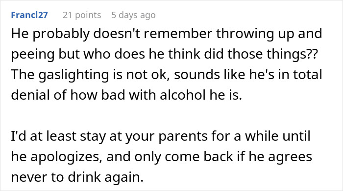 Comment on gaslighting denial of drunken rampage behavior Comment on gaslighting denial of drunken rampage behavior