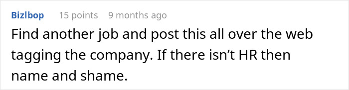 Comment suggesting exposing company online for boss's harsh messages to grieving worker Comment suggesting exposing company online for boss's harsh messages to grieving worker