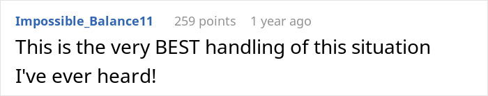 A comment praising the bride for handling her MIL showing up to the son's wedding in white perfectly.
