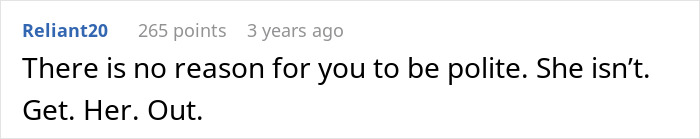 A comment advises to make the MIL leave when a pregnant woman starts having contractions.