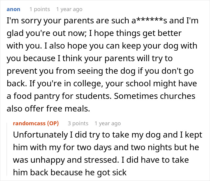 A woman asked to leave home after refusing to follow one rule.