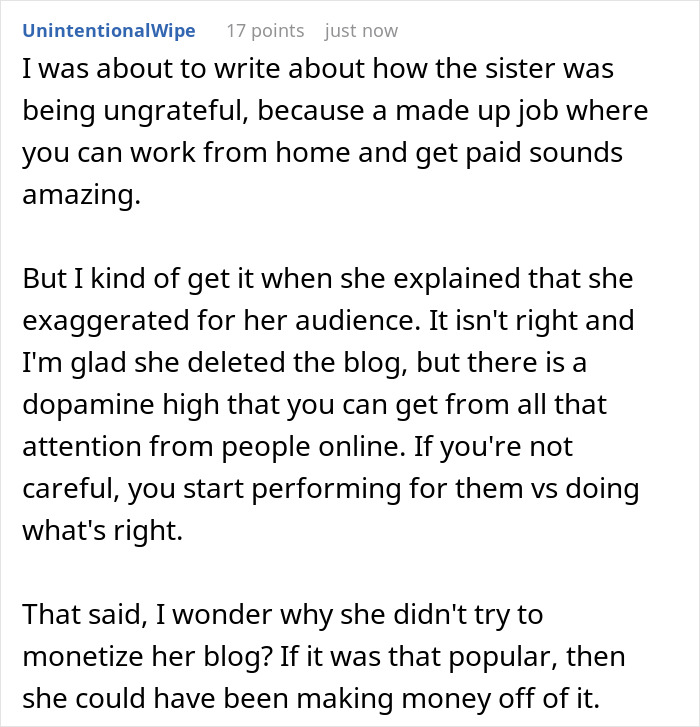 Woman Turns Family's Life Into Content For Her Blog, Gets Fired By Sis After She Refuses To Stop Woman Turns Family's Life Into Content For Her Blog, Gets Fired By Sis After She Refuses To Stop