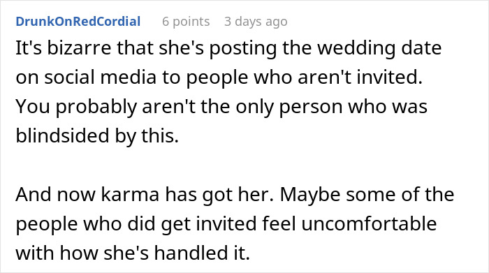 Bride Drops Friend From Wedding To Make Room For Others, It Doesn’t Go As Planned Bride Drops Friend From Wedding To Make Room For Others, It Doesn’t Go As Planned