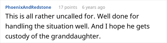 Screenshot of a comment: Grandpa's reality check to entitled mom who called the cops for trespassing. Screenshot of a comment: Grandpa's reality check to entitled mom who called the cops for trespassing.
