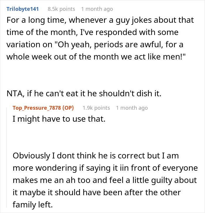 Teen calls out dad's double standard for mocking women's periods. She says he was humiliated. Teen calls out dad's double standard for mocking women's periods. She says he was humiliated.