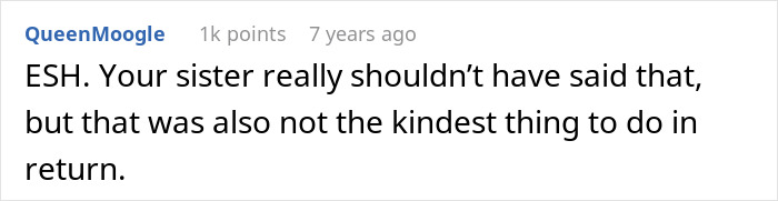 Comment about sister's unkindness and spitefulness regarding fillers and botox Comment about sister's unkindness and spitefulness regarding fillers and botox