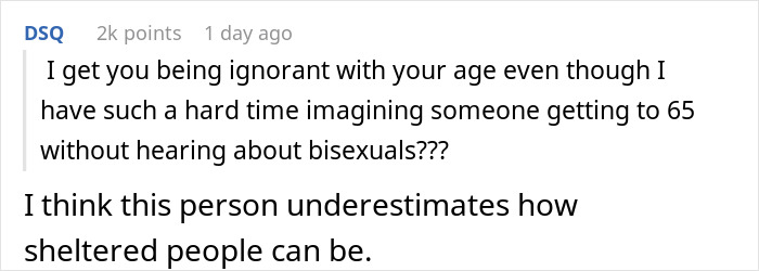 Comment on ignorance and sheltered people about bisexuality Comment on ignorance and sheltered people about bisexuality