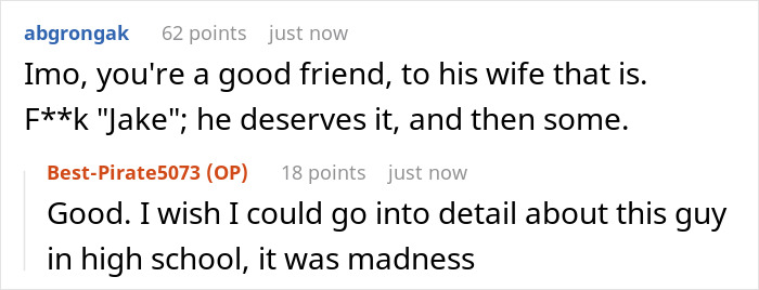 Commenter calls friend good for wife in school bully revenge story Commenter calls friend good for wife in school bully revenge story