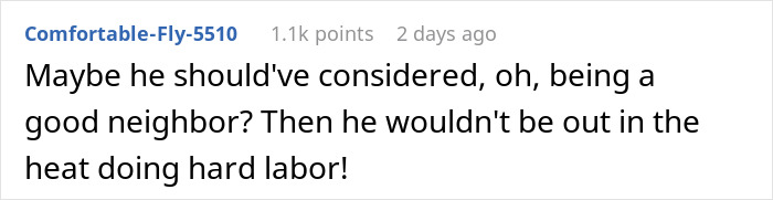 Suggestion on neighborly behavior in homeowner dispute scenario Suggestion on neighborly behavior in homeowner dispute scenario