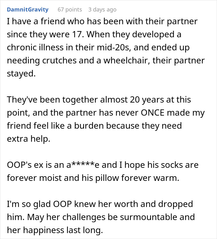 Story of lasting relationship support despite chronic illness and criticism of ableist ex. Story of lasting relationship support despite chronic illness and criticism of ableist ex.