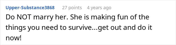 A comment advising a man not to marry his fiancée who causes his financial problems. A comment advising a man not to marry his fiancée who causes his financial problems.