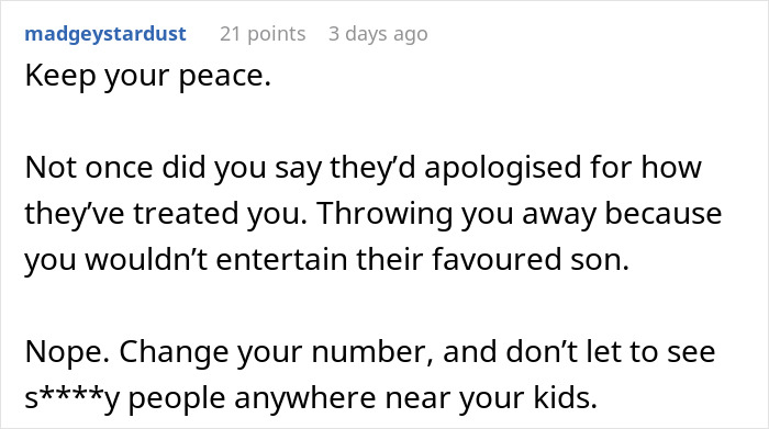 Reddit advice on keeping peace and avoiding toxic parents after entitled demands Reddit advice on keeping peace and avoiding toxic parents after entitled demands