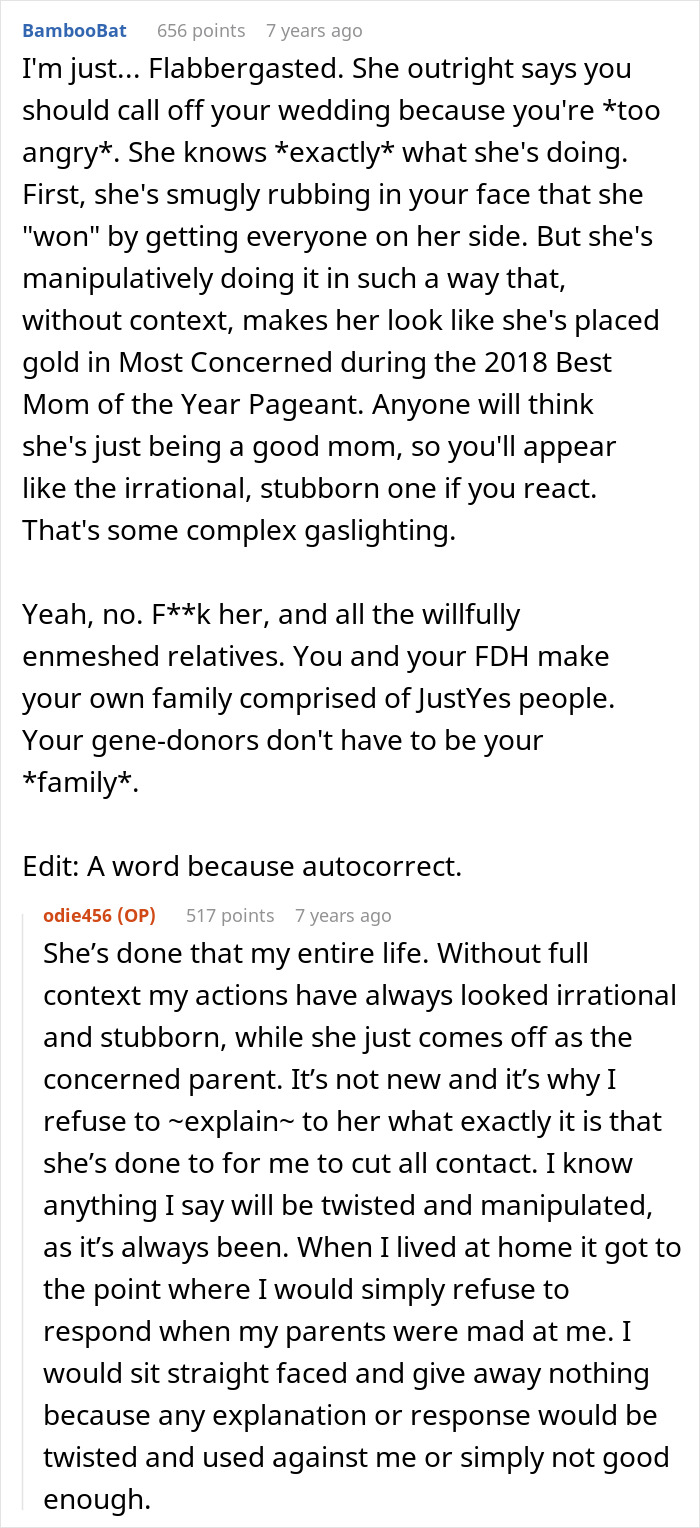 Woman Discovers Her Mom’s Secret Plans For Her Wedding Day, Cuts Off Every Family Member Involved Woman Discovers Her Mom’s Secret Plans For Her Wedding Day, Cuts Off Every Family Member Involved