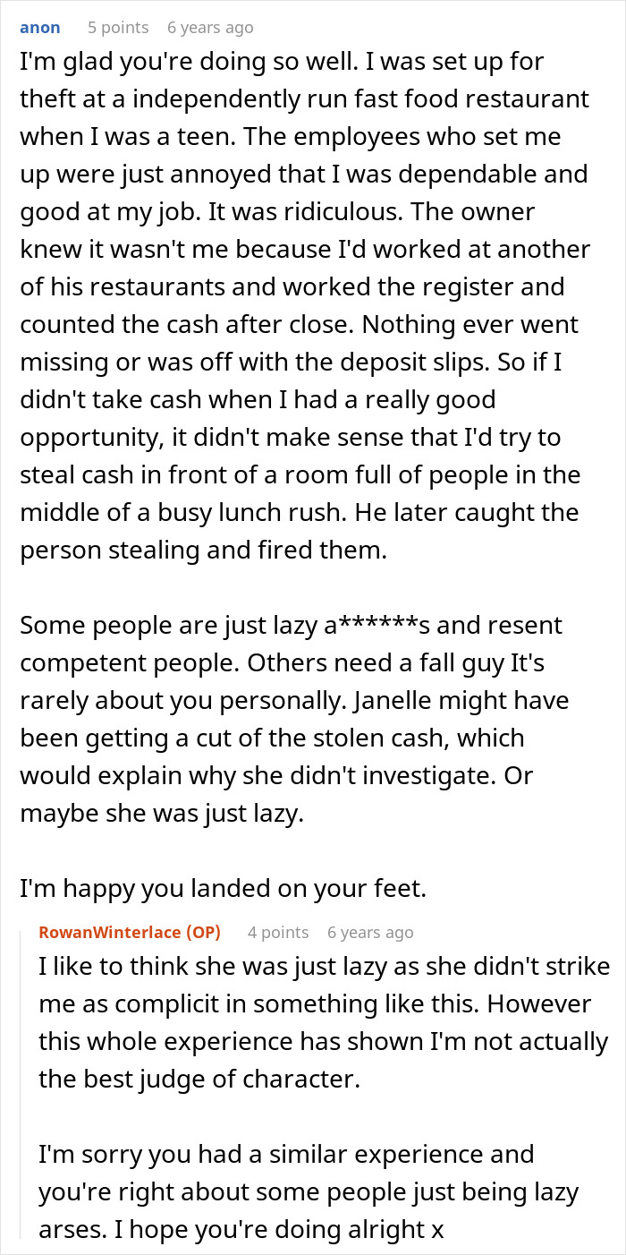 A detailed comment about a similar theft experience and discussion on the guy's revenge against the company.