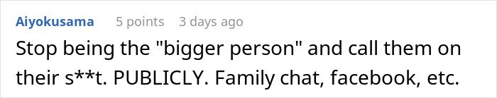 Comment urging to publicly call out homophobic parents for lack of support