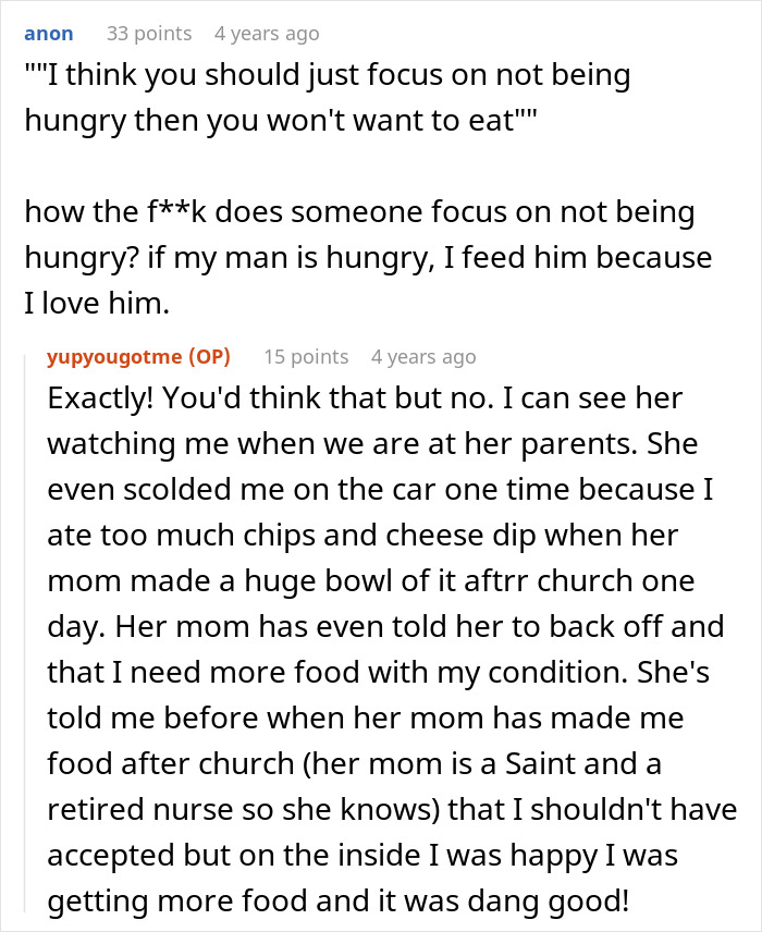 Man describes being hungry, overworked, and realizing his fiancée is the problem, with comments about his diet. Man describes being hungry, overworked, and realizing his fiancée is the problem, with comments about his diet.
