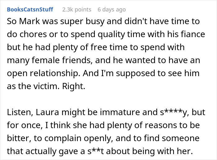Detailed comment on couple's relationship issues and argument causes Detailed comment on couple's relationship issues and argument causes