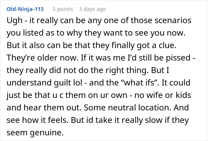 Advice on cautiously reconnecting with parents in neutral settings slowly Advice on cautiously reconnecting with parents in neutral settings slowly