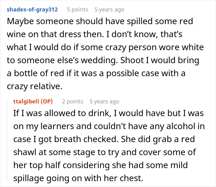 Comments on spilling red wine on dress at stepbrother's wedding Comments on spilling red wine on dress at stepbrother's wedding