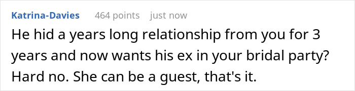 Woman Shocked After BF Reveals That His Stepsis Was His Ex And That He Wants Her As Bridesmaid Woman Shocked After BF Reveals That His Stepsis Was His Ex And That He Wants Her As Bridesmaid