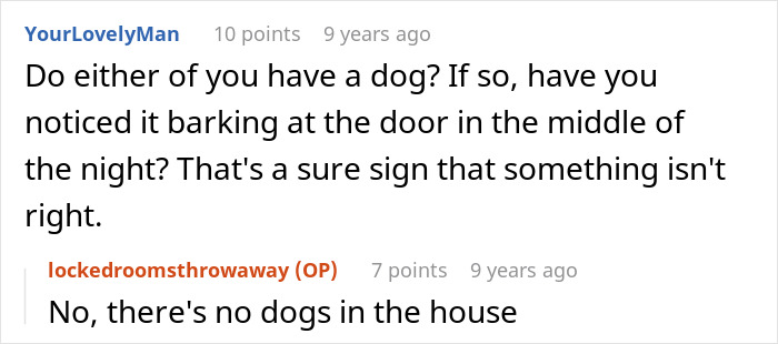 Question about dog barking as sign of unusual activity near locked room Question about dog barking as sign of unusual activity near locked room