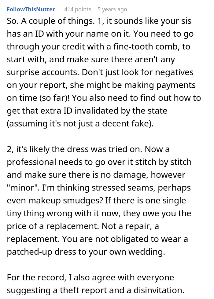 Mom Steals Bride's Wedding Dress, Has The Nerve To Lie When It's Literally Lying In Her House