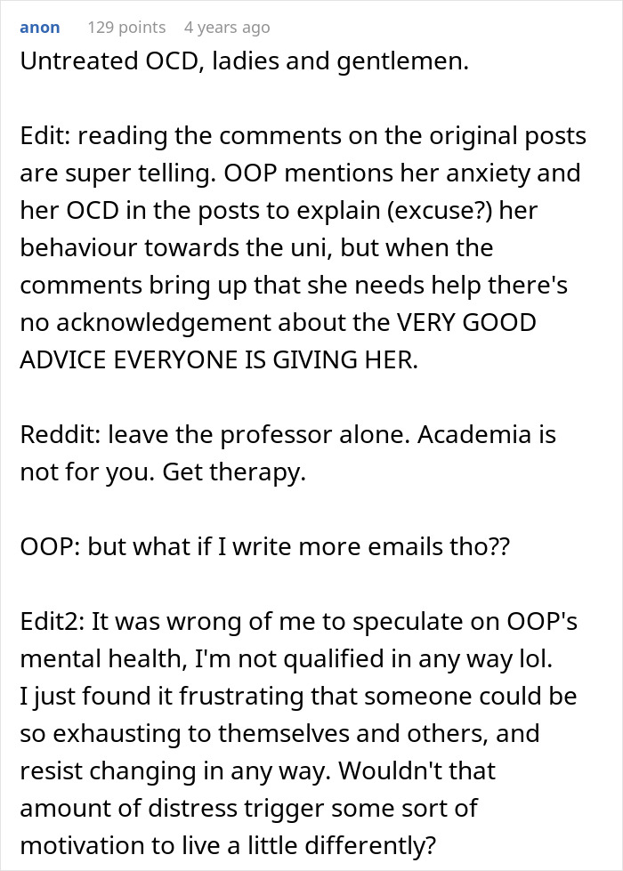 37YO's Obsession With Professor Takes A Creepy Turn As She Reports Her For Her "Curt" Email