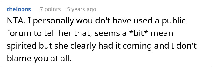 Comment saying cousin had it coming and wasn't blamed for public forum callout Comment saying cousin had it coming and wasn't blamed for public forum callout