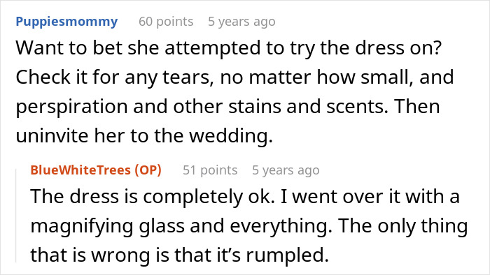Mom Steals Bride's Wedding Dress, Has The Nerve To Lie When It's Literally Lying In Her House