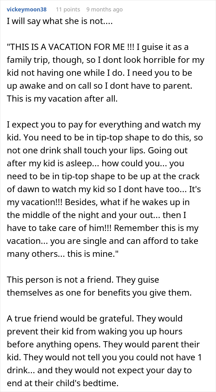 Guy Refuses To Keep Funding Single Mom's Vacation After Realizing What Her Kid Is Like Guy Refuses To Keep Funding Single Mom's Vacation After Realizing What Her Kid Is Like