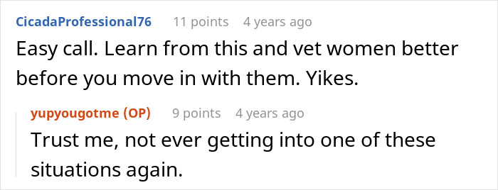 A comment advises to vet women better, related to a man realizing his fiancée is the problem. A comment advises to vet women better, related to a man realizing his fiancée is the problem.