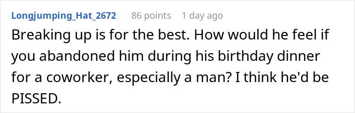 Woman Dumps BF Because Of His Infuriating Reason To Cancel Her Birthday Dinner Woman Dumps BF Because Of His Infuriating Reason To Cancel Her Birthday Dinner