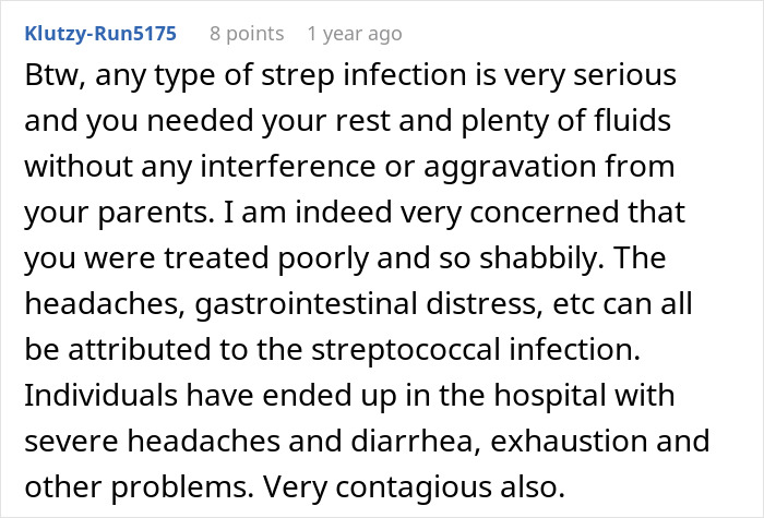 A comment section expressing concern about a woman told to leave home after refusing to follow one rule.