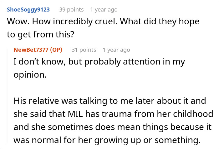 Discussion about MIL's motivation for turning rehearsal dinner into a spectacle, potentially seeking attention. Discussion about MIL's motivation for turning rehearsal dinner into a spectacle, potentially seeking attention.