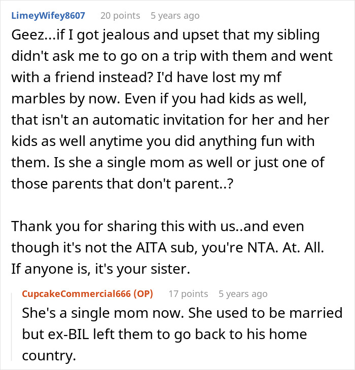 Entitled Mom Can't Believe Sister Didn't Take Her Kids On Vacation, Gets Even More Mad After Being Told Why Entitled Mom Can't Believe Sister Didn't Take Her Kids On Vacation, Gets Even More Mad After Being Told Why