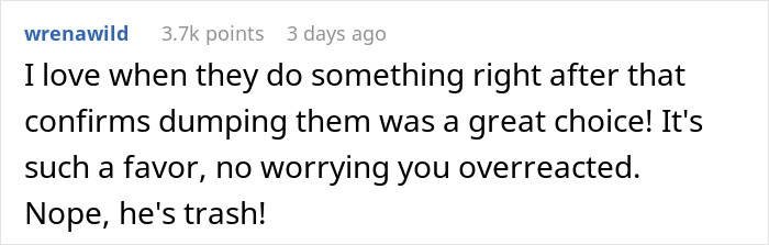 Comment praising decision to dump a toxic boyfriend pinata Comment praising decision to dump a toxic boyfriend pinata