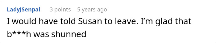Supportive comment about shunning woman at stepbrother's wedding Supportive comment about shunning woman at stepbrother's wedding