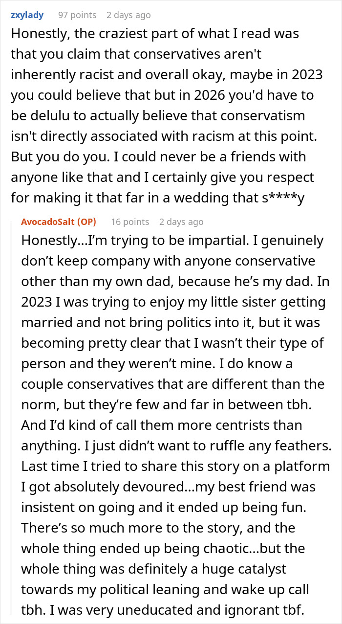 A woman finds out her sister is marrying into a racist family, and is shocked to see her defend them. A woman finds out her sister is marrying into a racist family, and is shocked to see her defend them.